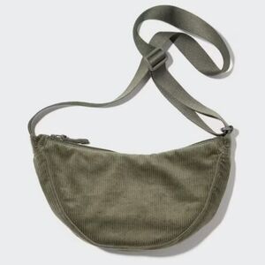 Uniqlo corduroy crescent bag